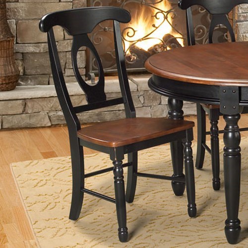 AAmerica British Isles Two Tone Napoleon Dining Side Chair